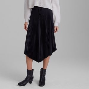 Club Monaco Pleated Scoop Hem Skirt